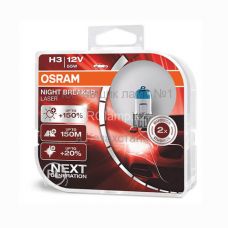 Лампа головного света для автомобиля Osram 64151NL-HCB NIGHT BREAKER LASER H3 55W 12V PK22S