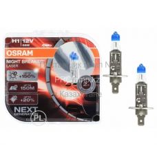 Лампа головного света для автомобиля Osram NIGHT BREAKER LASER 64150NL-HCB DUOBOX H1