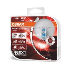 Лампа головного света для автомобиля Osram  NIGHT BREAKER LASER 64211NL-DUOBOX H11